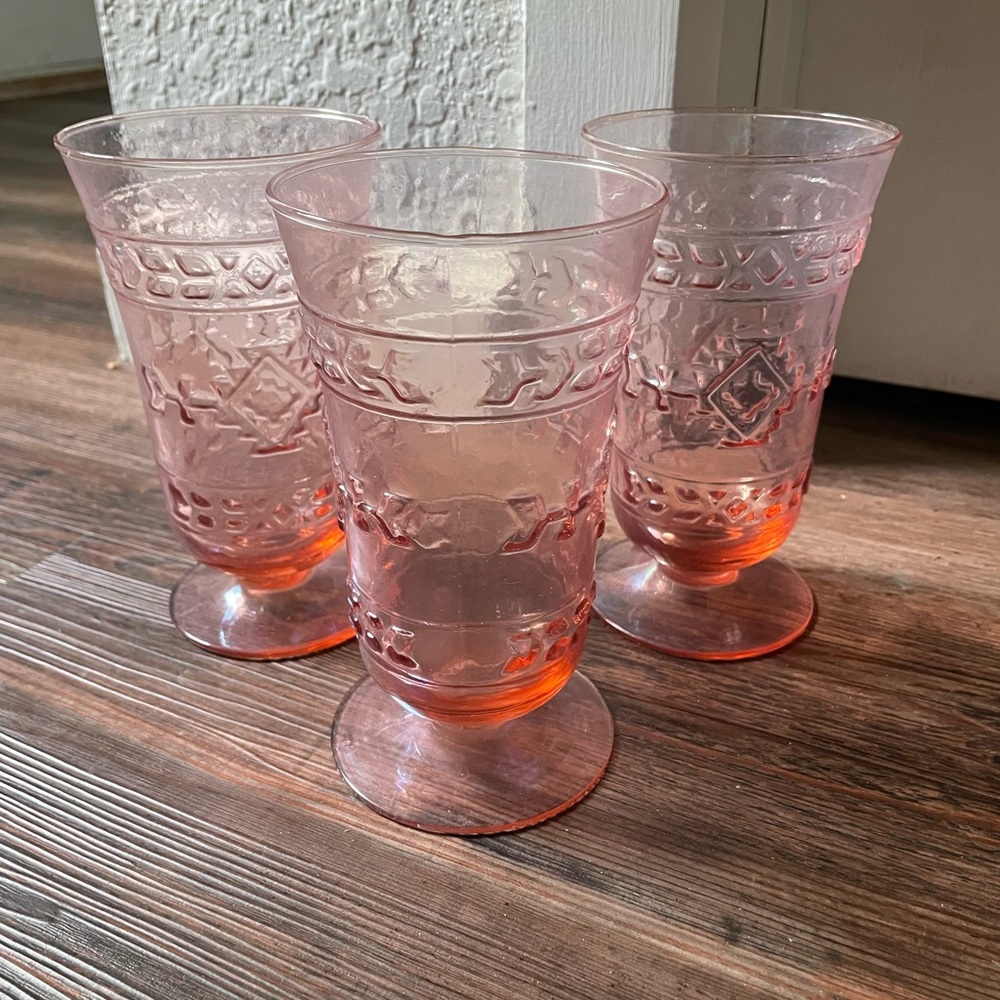 3 Aztec Drinking Glasses